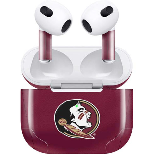 Florida State University Red Jersey Apple AirPods (3rd Gen 2021) Skin