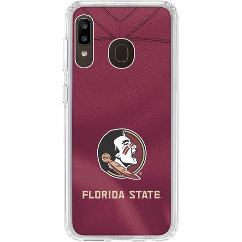 Florida State University Red Jersey Galaxy A20 Clear Case