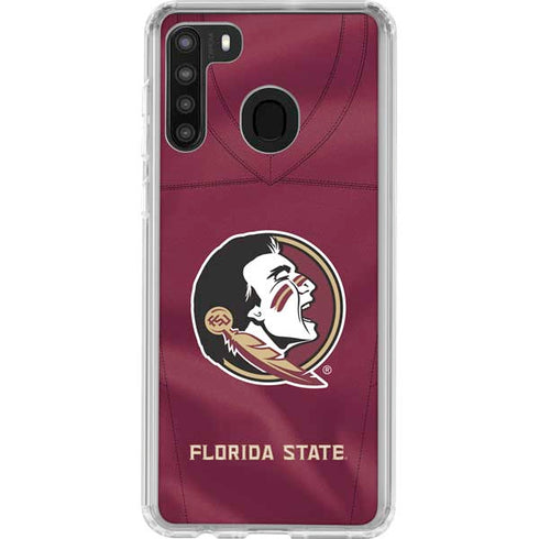 Florida State University Red Jersey Galaxy A21 Clear Case