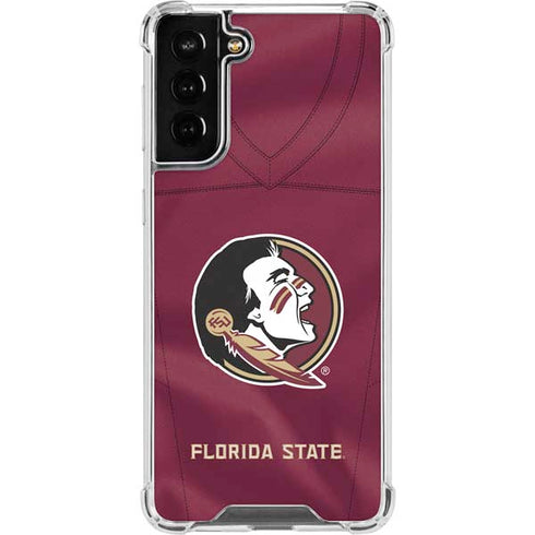 Florida State University Red Jersey Galaxy S21 FE Clear Case