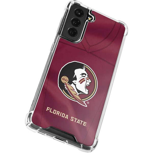 Florida State University Red Jersey Galaxy S21 FE Clear Case