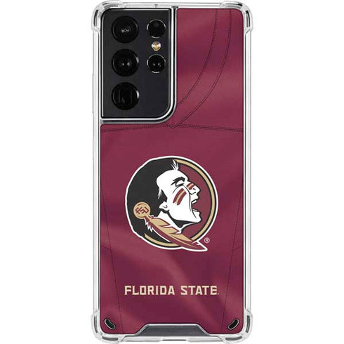 Florida State University Red Jersey Galaxy S21 Ultra 5G Clear Case
