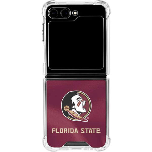 Florida State University Red Jersey Galaxy Z Flip5 5G Clear Case
