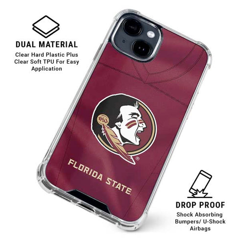 Florida State University Red Jersey iPhone 14 Plus Clear Case