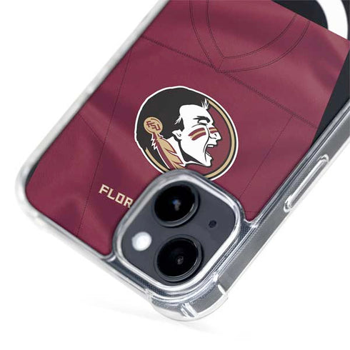 Florida State University Red Jersey iPhone 15 Plus MagSafe Case