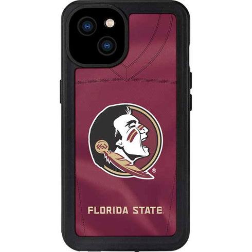 Florida State University Red Jersey iPhone 15 Plus Waterproof Case