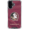Florida State University Red Jersey iPhone 16 Plus Clear Case