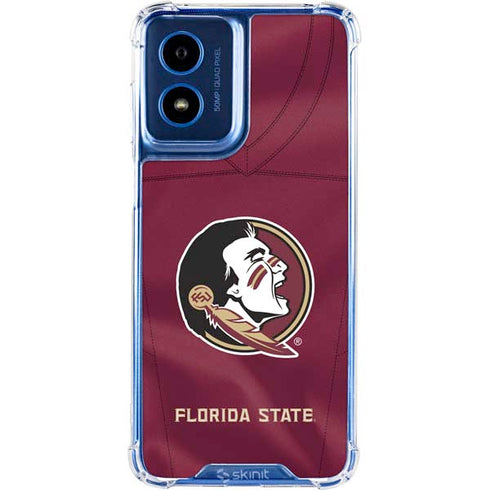 Florida State University Red Jersey Moto G 5G (2024) Clear Case