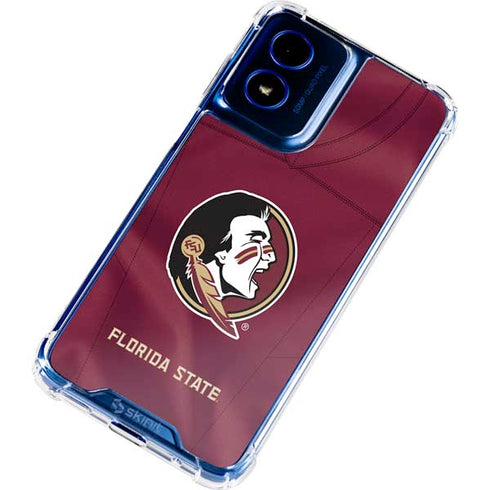 Florida State University Red Jersey Moto G 5G (2024) Clear Case