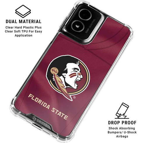 Florida State University Red Jersey Moto G Power 5G (2024) Clear Case