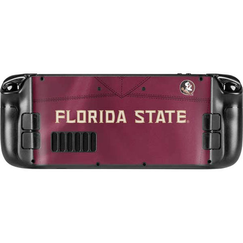 Florida State University Red Jersey Steam Deck Handheld Gaming Computer OLED Skin