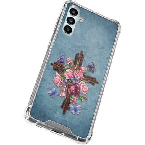 Flower Cross by Brigid Ashwood Gabb Phone 4 Clear Case
