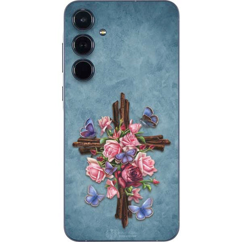 Flower Cross by Brigid Ashwood Galaxy A35 5G Skin