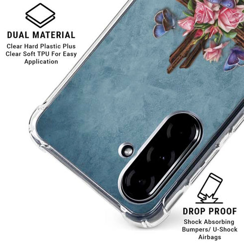 Flower Cross by Brigid Ashwood Galaxy A36 5G Clear Case