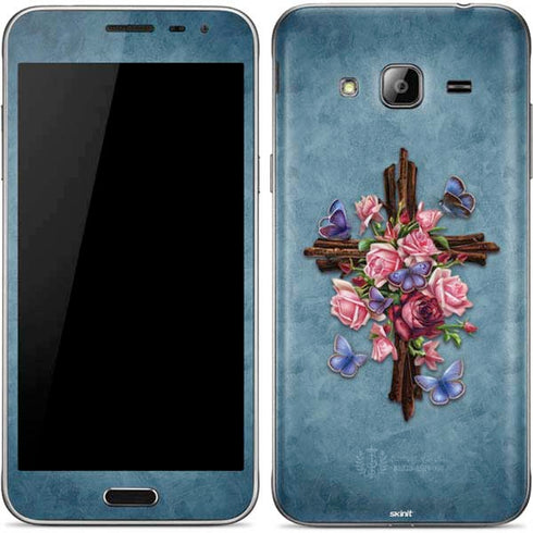 Flower Cross by Brigid Ashwood Galaxy J3 Skin