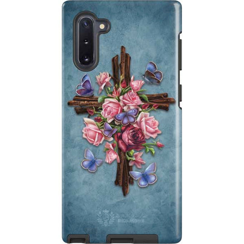 Flower Cross by Brigid Ashwood Galaxy Cases