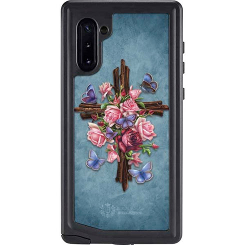 Flower Cross by Brigid Ashwood Galaxy Cases