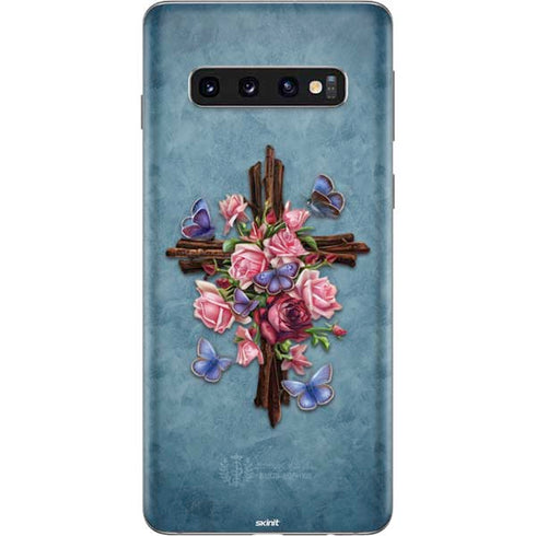 Flower Cross by Brigid Ashwood Galaxy S10 Skin