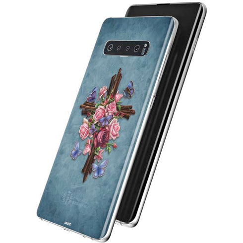 Flower Cross by Brigid Ashwood Galaxy S10 Skin