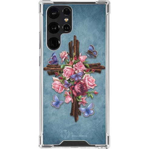 Flower Cross by Brigid Ashwood Galaxy S23 Ultra Clear Case