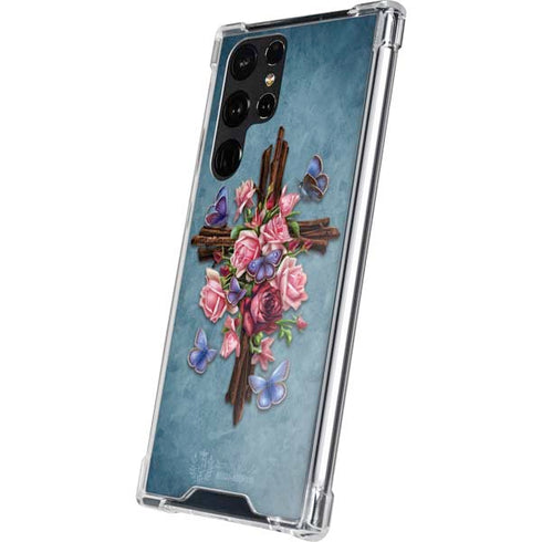 Flower Cross by Brigid Ashwood Galaxy S23 Ultra Clear Case