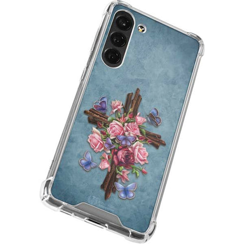 Flower Cross by Brigid Ashwood Galaxy S24 FE Clear Case