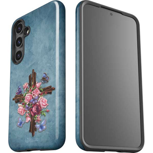 Flower Cross by Brigid Ashwood Galaxy S25 Impact Case