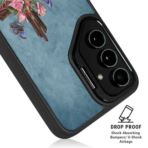Flower Cross by Brigid Ashwood Galaxy S25 Kickstand Case