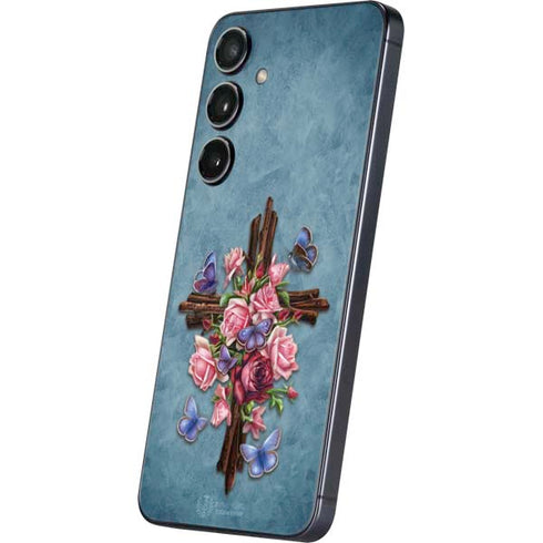 Flower Cross by Brigid Ashwood Galaxy S24 Skin