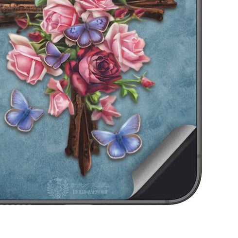 Flower Cross by Brigid Ashwood Galaxy S25 Skin