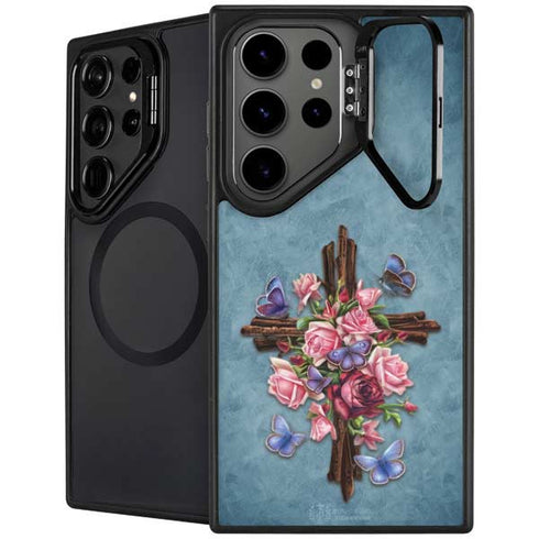 Flower Cross by Brigid Ashwood Galaxy S25 Ultra Kickstand Case