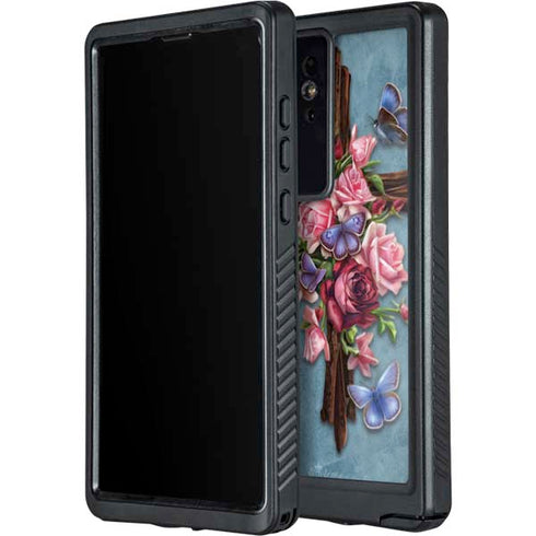 Flower Cross by Brigid Ashwood Galaxy S24 Ultra Waterproof Case