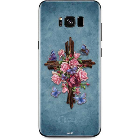 Flower Cross by Brigid Ashwood Galaxy S8 Skin