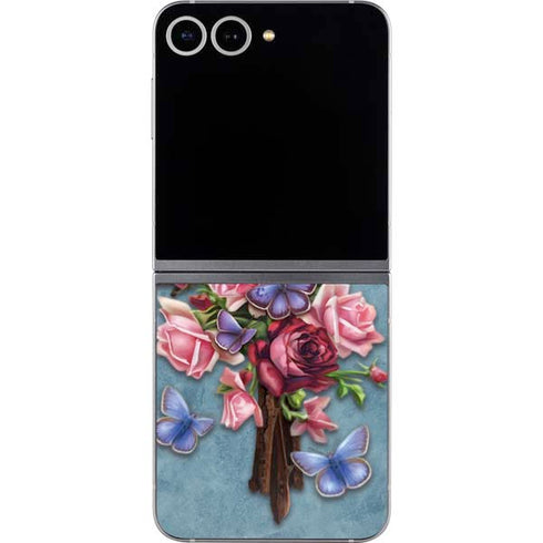 Flower Cross by Brigid Ashwood Galaxy Z Flip6 Skin