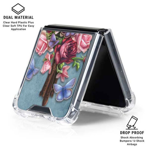 Flower Cross by Brigid Ashwood Galaxy Z Flip6 Clear Case