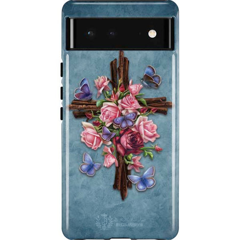 Flower Cross by Brigid Ashwood Pixel Cases