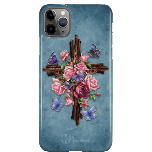 Flower Cross by Brigid Ashwood iPhone Cases