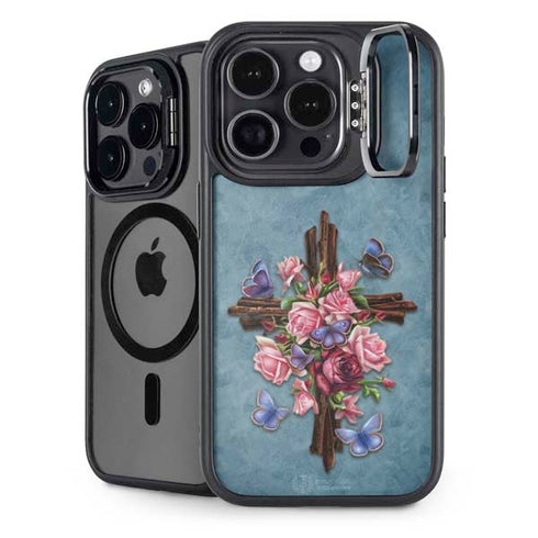Flower Cross by Brigid Ashwood iPhone 14 Pro Kickstand Case