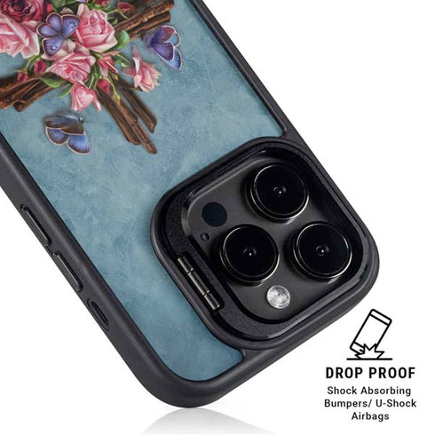 Flower Cross by Brigid Ashwood iPhone 15 Pro Kickstand Case