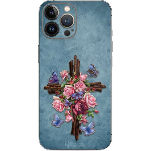 Flower Cross by Brigid Ashwood iPhone 15 Pro Max Skin