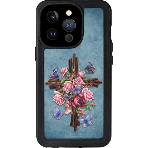 Flower Cross by Brigid Ashwood iPhone 15 Pro Waterproof Case