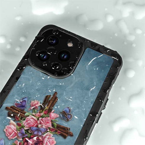 Flower Cross by Brigid Ashwood iPhone 15 Pro Waterproof Case