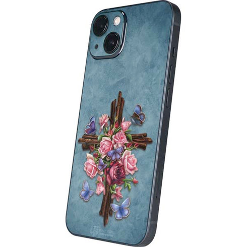 Flower Cross by Brigid Ashwood iPhone 15 Skin