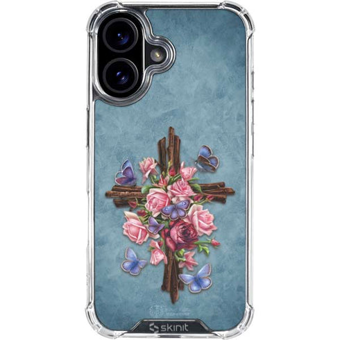 Flower Cross by Brigid Ashwood iPhone 16 Plus Clear Case