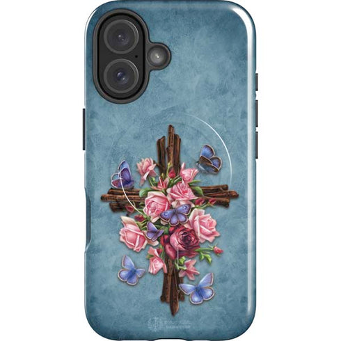 Flower Cross by Brigid Ashwood iPhone 16 Plus Magsafe Impact Case