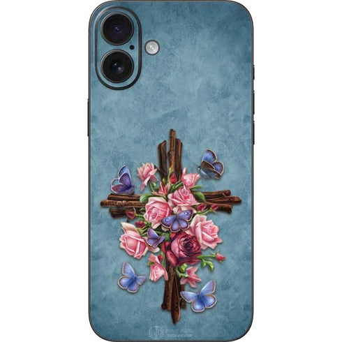 Flower Cross by Brigid Ashwood iPhone 16 Plus Skin