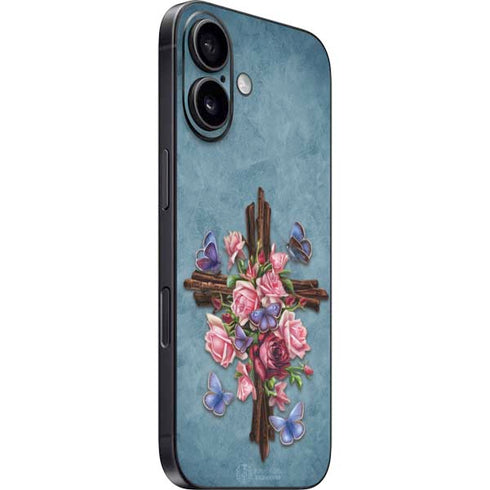 Flower Cross by Brigid Ashwood iPhone 16 Skin