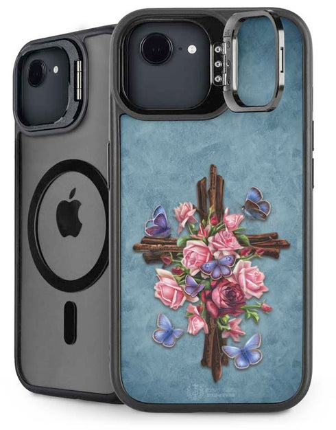 Flower Cross by Brigid Ashwood iPhone 16e Kickstand Case