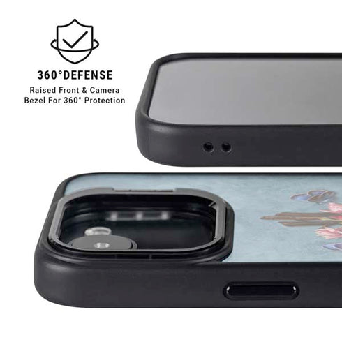 Flower Cross by Brigid Ashwood iPhone 16e Kickstand Case