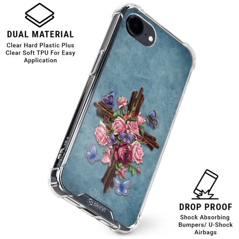 Flower Cross by Brigid Ashwood iPhone 16e Clear Case